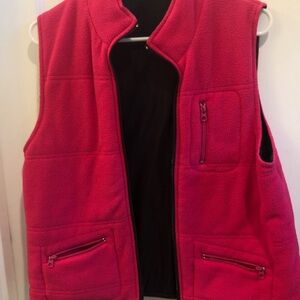 Fleece reversible vest
